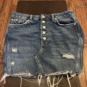 We the free Free people waist 30 size 10 jean skirt distressed